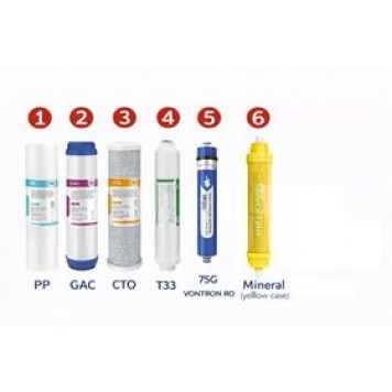 Stație de filtrare cu osmoză inversă, 6 trepte, cu pompă, cu mineralizare-1