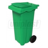 Cos HDPE pentru transportarea deseurilor 120 L pe roti (verde inchis) UNIPLAST TR Cos HDPE pentru transportarea deseurilor 120 L pe roti (verde inchis) UNIPLAST TR