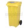Cos pentru transportarea deseurilor 120 L pe roti (galben) UNI