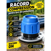 Adaptor compresiune cu flansa D. 63 x 2" / 16 A (flansa 4 gauri) 
