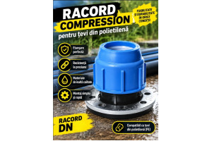 Adaptor compresiune cu flansa D. 63 x 2" / 16 A (flansa 4 gauri) 