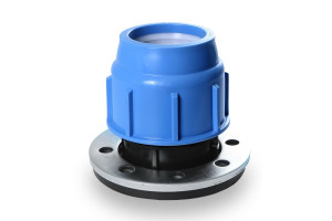 Adaptor compresiune cu flansa D. 63 x 2" / 16 A (flansa 4 gauri) 