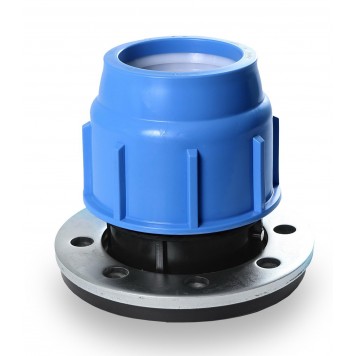 Adaptor compresiune cu flansa D. 63 x 2" / 16 A (flansa 4 gauri) 